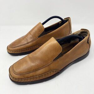 Mephisto Edlef Mens Size 12 Slip On Loafers Hazelnut Cognac Brown Leather